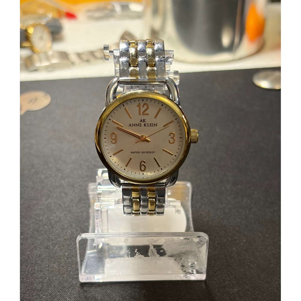 Anne Klein Bracelet Watch Women 6.25" Two-Tone Gold Silver Water Resistant 100FT